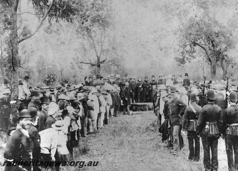 P00226
Ceremony for the turning of the first sod on the Midland Railway at Guildford
