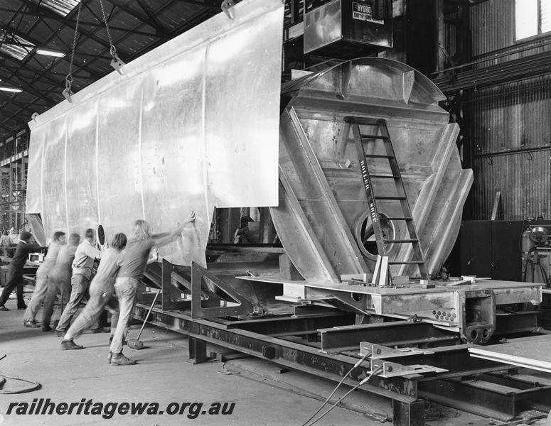 P00353
XF class hopper, Flanging Shop, Midland Workshops, under construction
