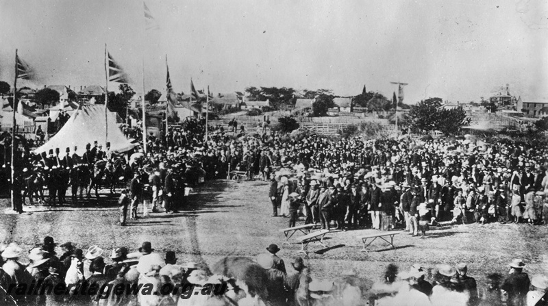 P01975
Large crowd at the ceremony for the 