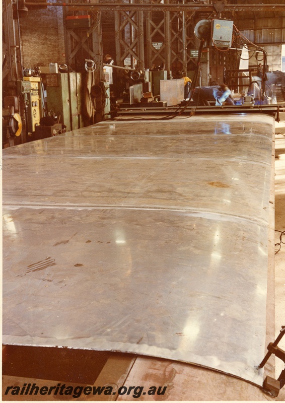 P04020
WWA class aluminium wheat hopper under construction, Midland Workshops
