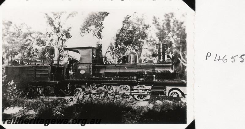 P04655
Millars loco Noyes, Yarloop, fitted with a Cheney chimney
