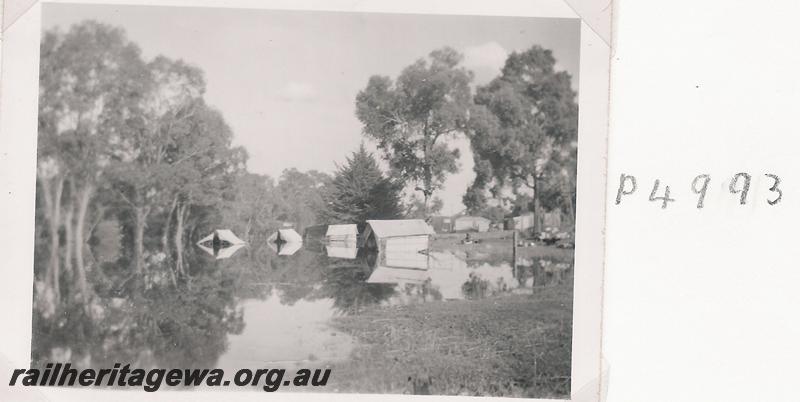 P04993
Gangers camp, Boyup Brook yard, DK line, flooded
