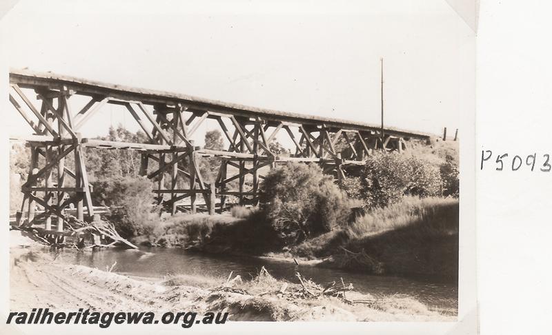 P05093
Trestle bridge, Upper Swan, MR line, MRWA style of trestle bridge,
