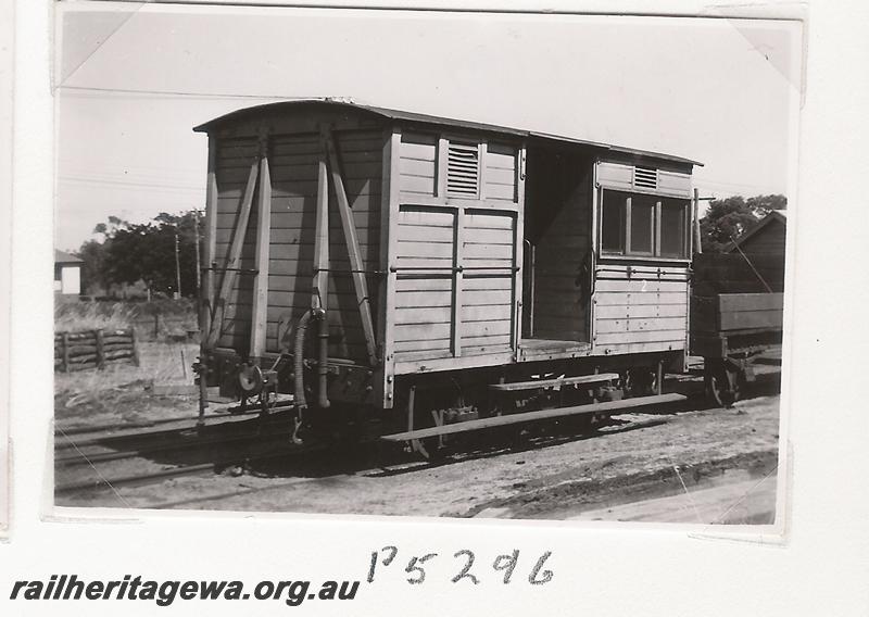 P05296
Millars van with passenger section, end and side view Yarloop, same as P7783
