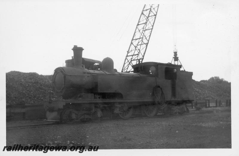 P08221
N class with out number plates, possibly being used as a steam cleaner, front and side view
