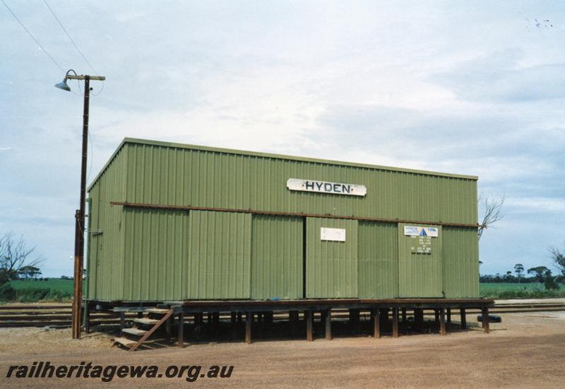 P08620
Hyden, goods shed, view from road side, LH line.
