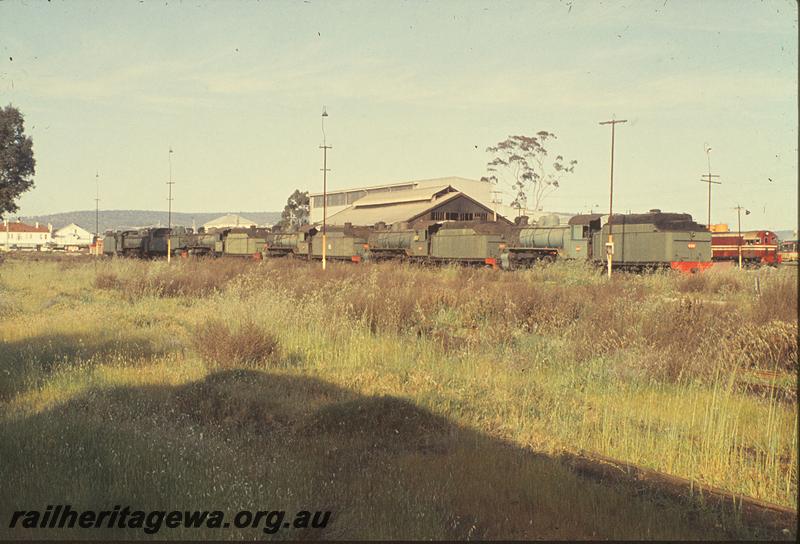 P09798
U class engines in storage, behind Midland Junction loco shed. ER line.
