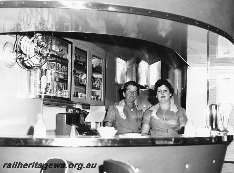 P10175
AVL class 314 buffet car, internal view, counter with staff
