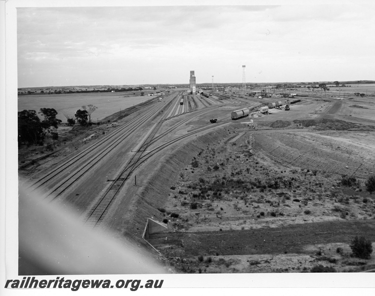 P10708
Marshalling Yard, West Merredin, elevated view looking west
