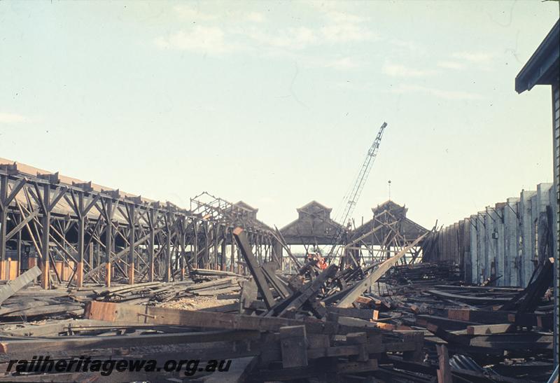P11947
East Perth loco shed, demolition in progress. ER line.
