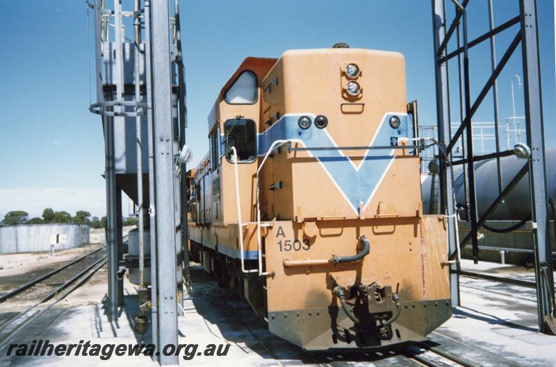 P12081
A class 1503, orange Westrail livery, front view
