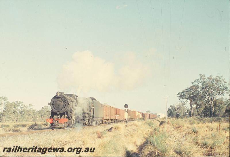 P12472
V class 1221, colour light signal, station building, departing Coolup, SWR line.
