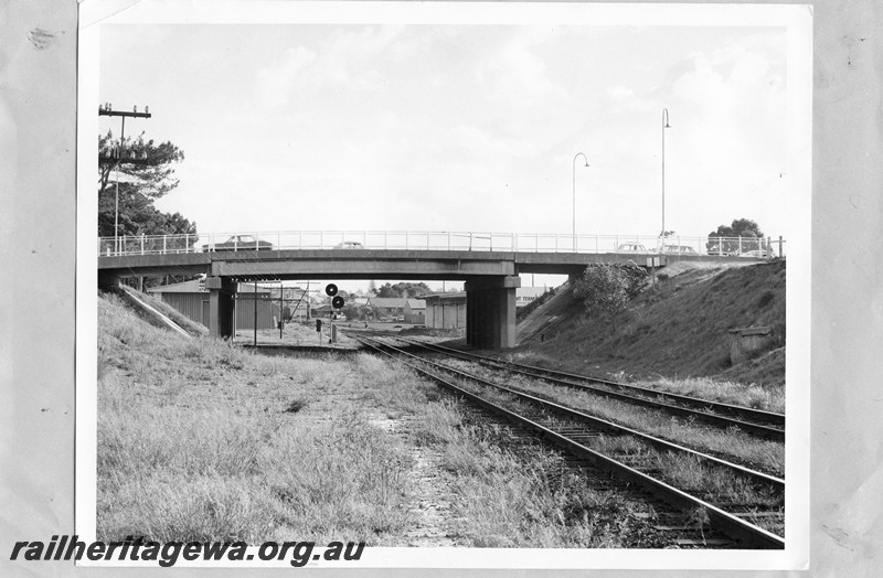 P13649
Road overbridge, Axon Street, Subiaco, view under the bridge looking west
