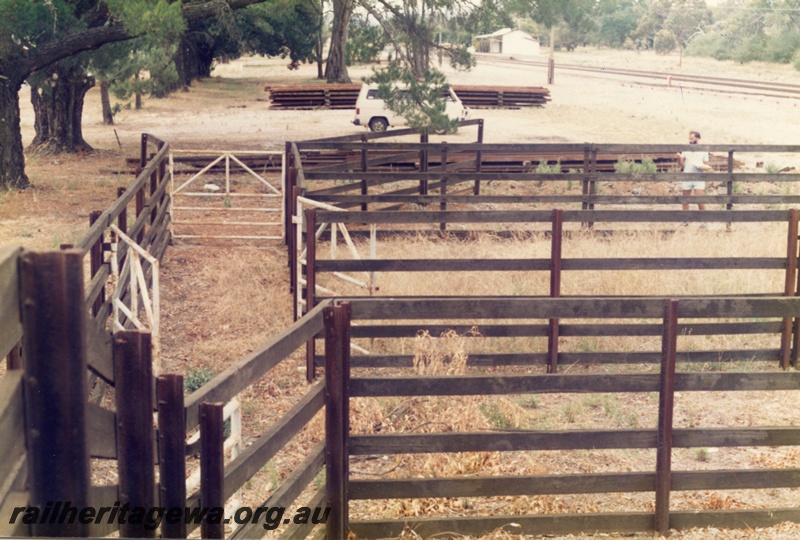 P14757
5 of 8 images of the stockyard at Mundijong, SWR line, general view showing entrance gates
