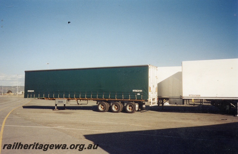 P15009
Trailer Railer RTS3C101, on road wheels, Kewdale, side and end view
