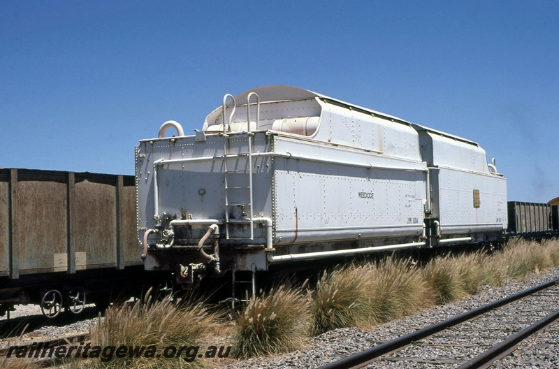 P15097
Two former V class steam locomotive tenders utilised for use on the Weedex train.
