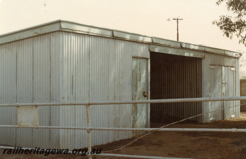 P15169
8 of 8 views of the gangers shed compound at York, GSR line, view of the left hand end and the front of the shed 
