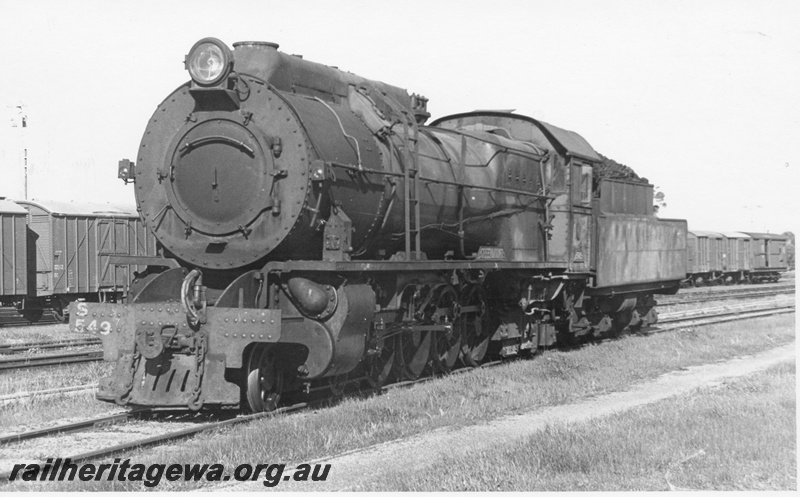P17044
S class 549 Greenmount possibly at Midland yard. Note the train in the background made up of 4 wheeled covered vans.
