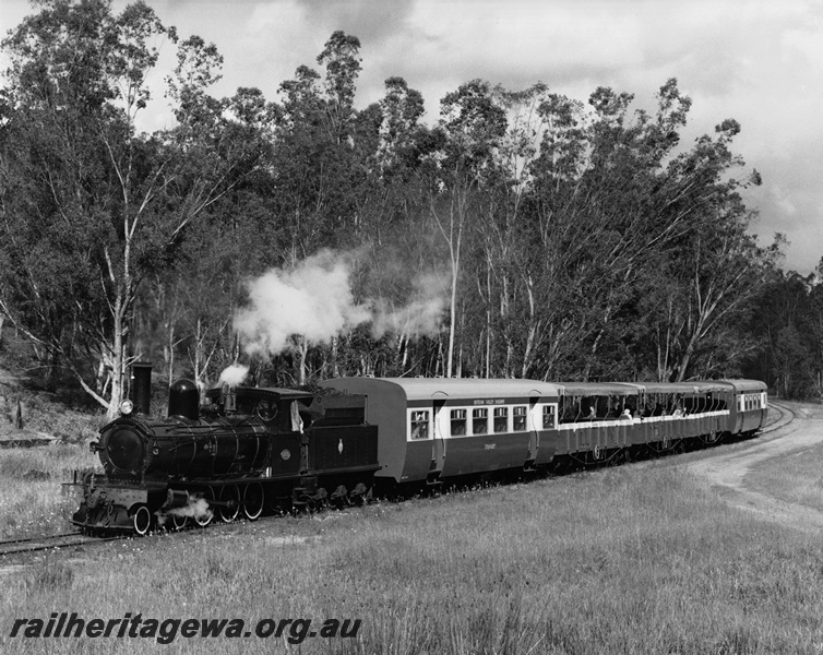 P20672
Hotham Valley Railway G Class 123, Etmylin Forest Train, near Dwellingup
