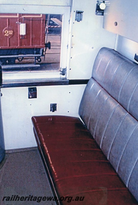 P20784
AQZ class first class 2 berth sleeping carriage. Photo shows compartment for day use.
