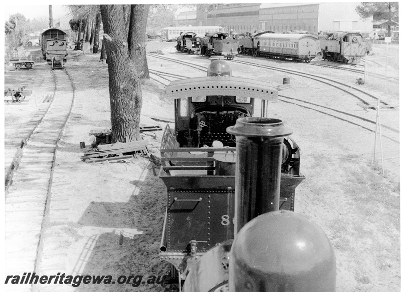 P20839
Items of rollimg stock including tram 66 on the site of the Rail Transport Museum (Railway Museum) under development
