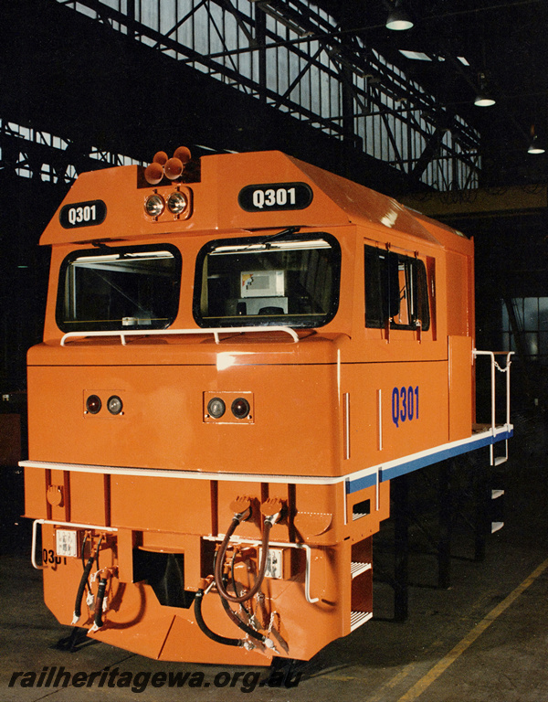 P20918
Q class 301, mock up of the  cab, front and side external view
