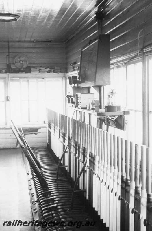 P21639
Track diagram, block instrument, lever frame, inside Box B, Midland, ER line
