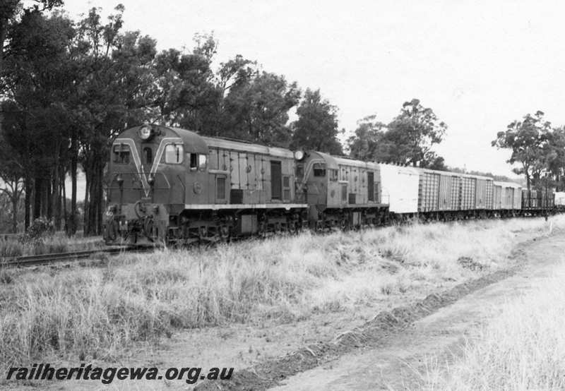P21730
F class 40 and F class 46 haul freight train near Bridgetown. PP line. 
