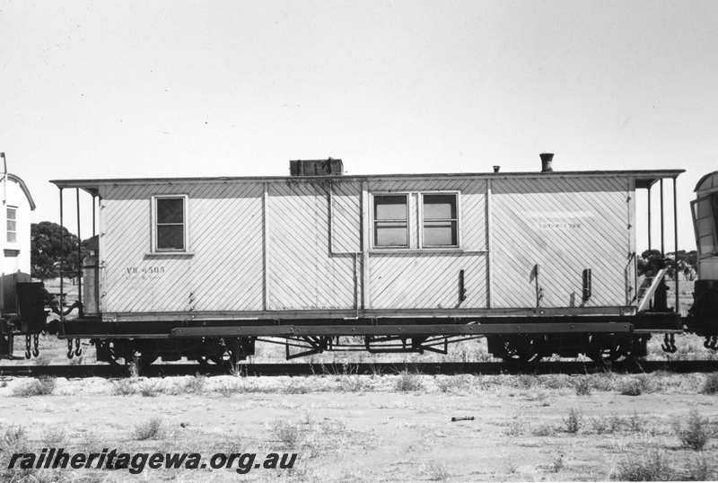 P21756
VW class 4505 workers van, ex W class 4505, on a works train lifting the former narrow gauge line near Hines Hill. EGR line. 
