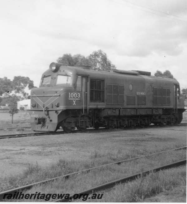 P21780
X class 1003 ARHS tour to Brookton shunting at Brookton. GSR line.
