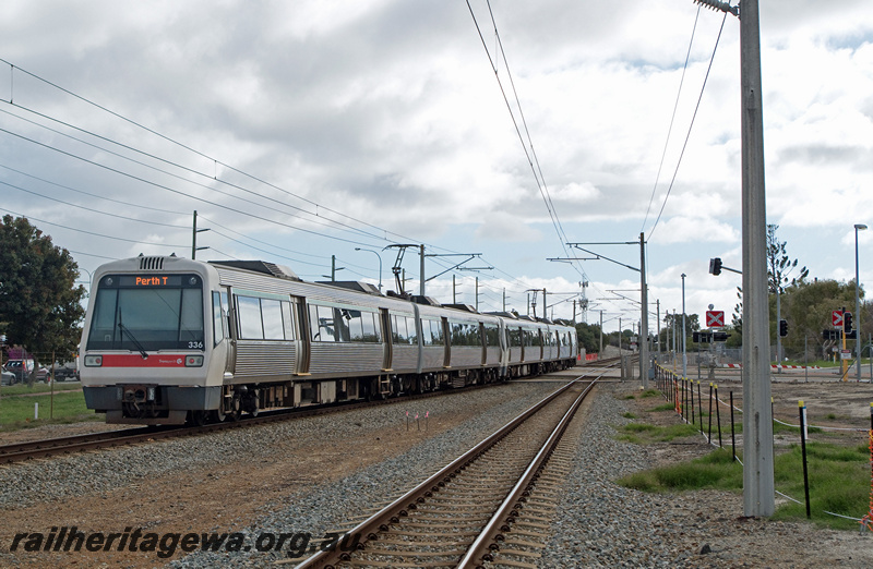 P23176
A series EMU set 36, level crossing, Welshpool, SWR line, end and side view
