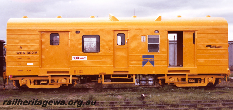 P23678
WBA class 802 standard gauge brakevan -side view.
