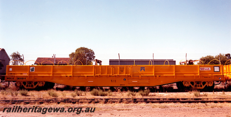 P23701
WGLA class 30115 standard gauge nickel matte wagon, converted from WFDY wagon - side view

