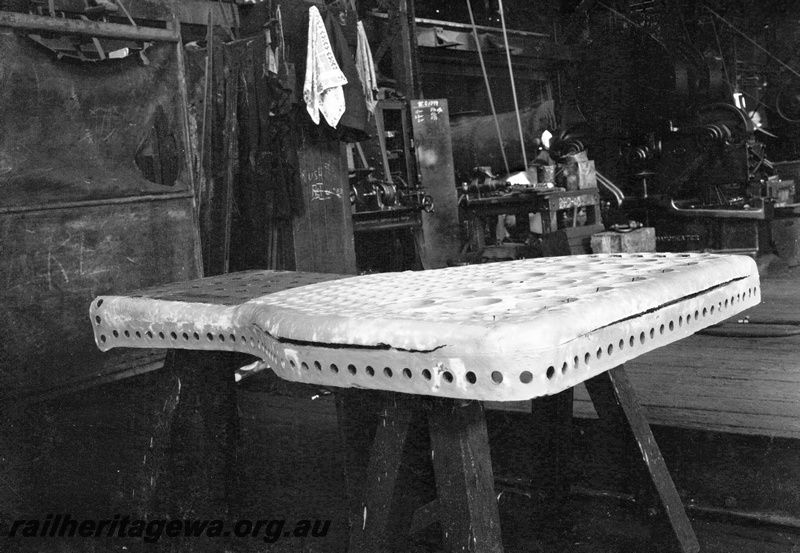 P23853
Tube plate from boiler 284, from FS class 290, lit up without water in boiler in 19381200, Midland workshops, Midland, ER line, s+G54:G59ide view. See P23852
