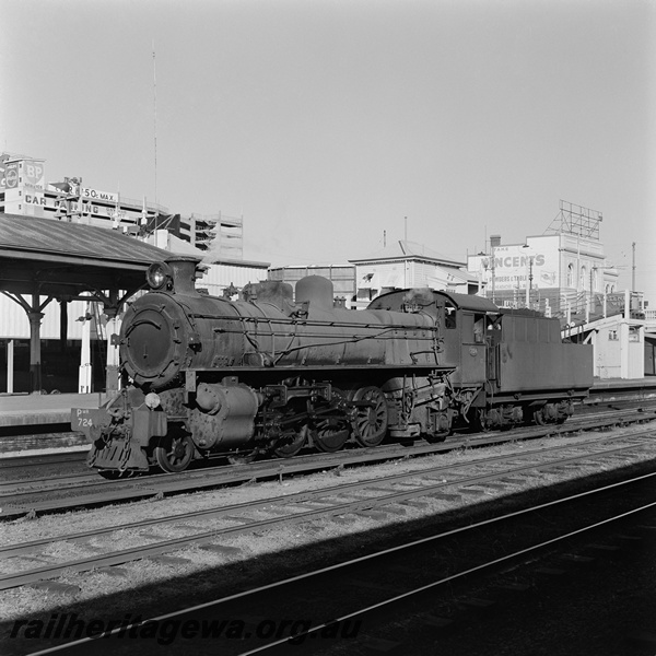 P23902
PMR class 724, platform, canopy, city buildings, pedestrian ramp, Perth station, front and side view from track level
