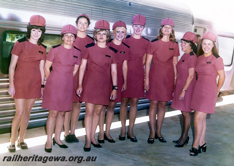 P24078
Group photo of nine hostesses from 