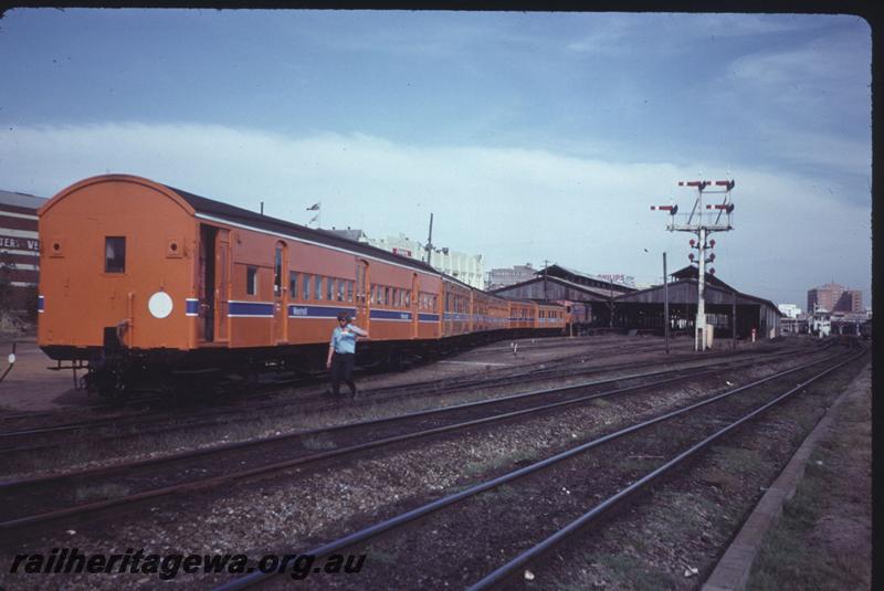 T02491
AYB class carriage, carriage sheds, Perth Yard
