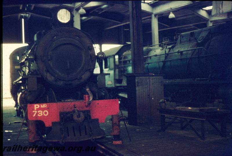 T03305
PM class 730, front on view taken inside the Collie roundhouse
