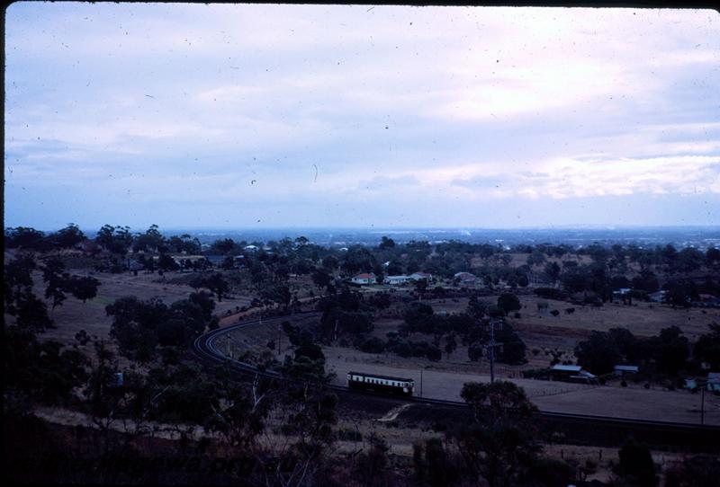 T03748
ADG class railcar, Swan View, ER line, elevated overall view of station area
