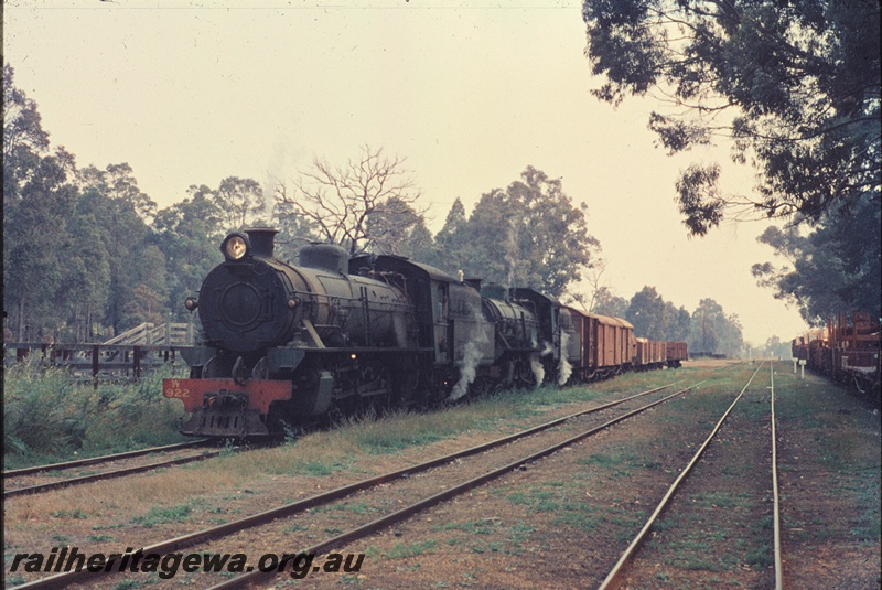 T04514
Two unidentified W class steam locomotives hauling a goods train in the South west.
