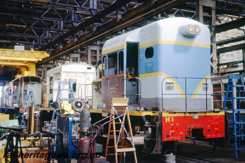 T05532
H class 1 under repair at Midland Workshops. ER line.
