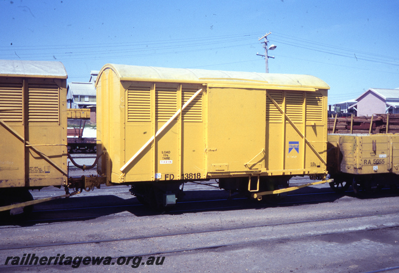 T05744
FD class 13818 newly painted in Westrail yellow livery at Bunbury. SWR line.
