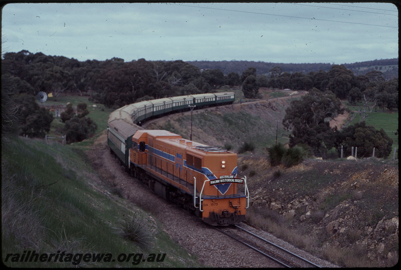 T07625
DA Class 1573, Up ARHS special, Australind consist, headboard, between Jarrahdale and Mundijong
