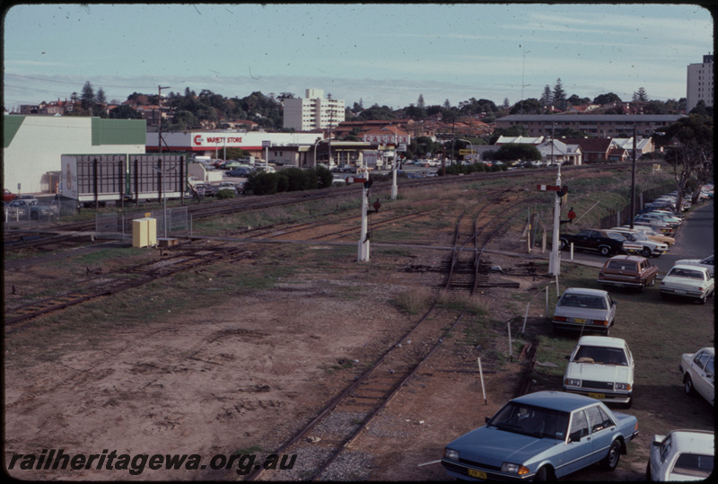 T07722
Claremont, looking west, semaphore signals, pedestrian crossing, ER line
