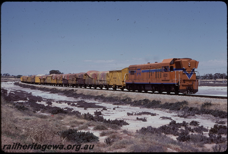 T07831
A Class 1506, Up loaded grain train, between Ejanding and Goddard, KBR line, view along the train
