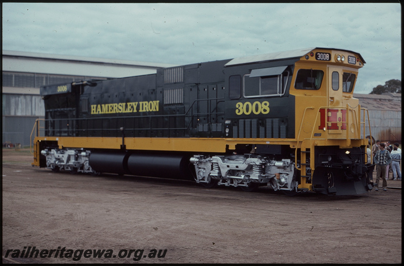 T07963
Hamersley Iron ALCo C-636 3008 recently rebuilt, ARHS tour, Commonwealth Engineering, Bassendean
