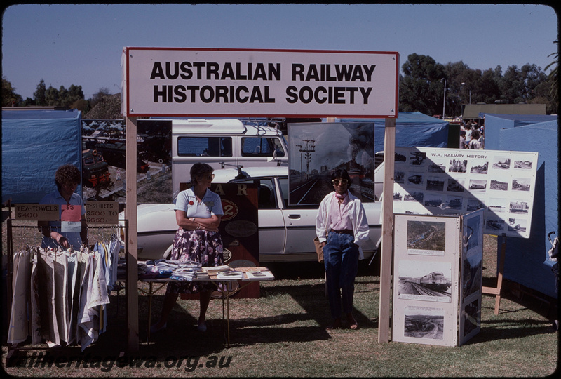 T08184
ARHS promotional stand for Perth People's Day at Ozone Park
