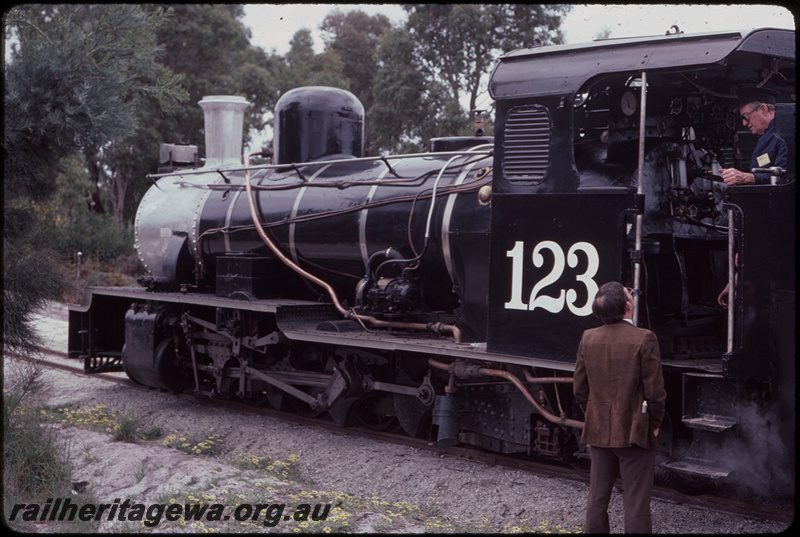 T08255
NG15 Class 123, official opening of Whiteman Park and first public run of locomotive following restoration, Bennett Brook Railway, Whiteman Park
